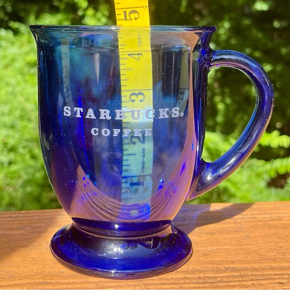 Vintage cobalt blue Starbucks mug, Anchor Hocking glass - Picture 3 of 5